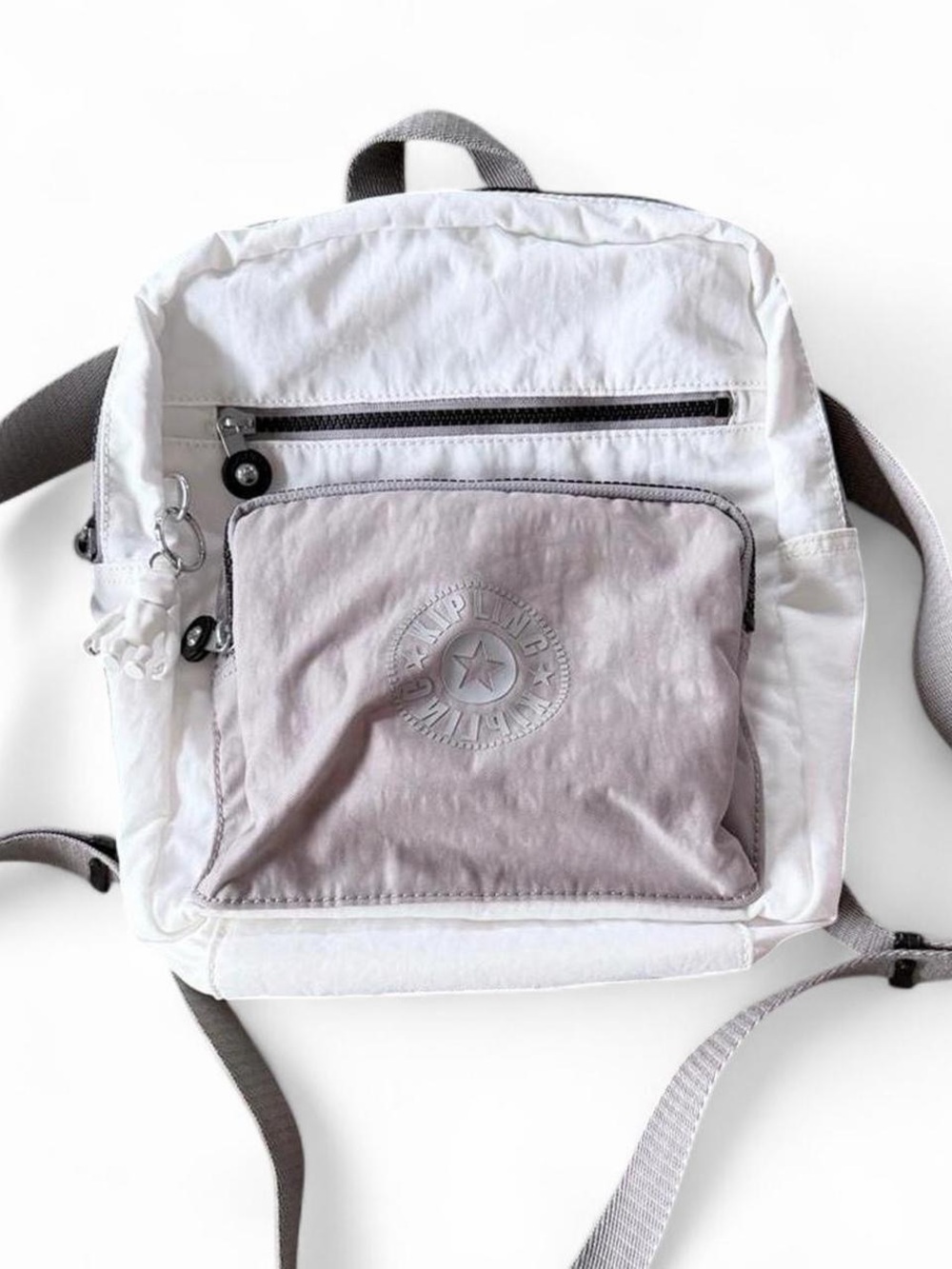Kipling White & Gray Everyday Backpack